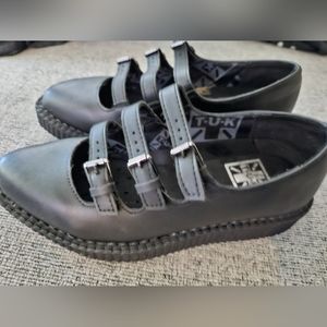 TUK pointed 3 straps Mary janes